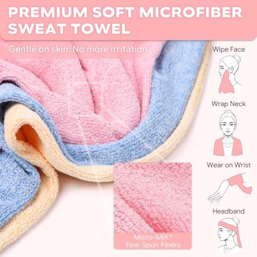 Microfiber Gym Towels for Showering Working Out Quick Dry Negative ions Large Middle Small Sizes Lightweight Gym Towel for Men Women Tennis Sports Towels for Body Hot Yoga Fitness Essentials - Image 5