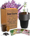 Tea Growing Kit - Includes Medicinal Lavender, Chamomile, Lemon Balm, Peppermint and Echinacea Heirloom Garden Seeds, Grow Pots, Soil, Plant Markers, Indoor Herb Kit Outdoor Tea Garden Kit by GardenersBasics