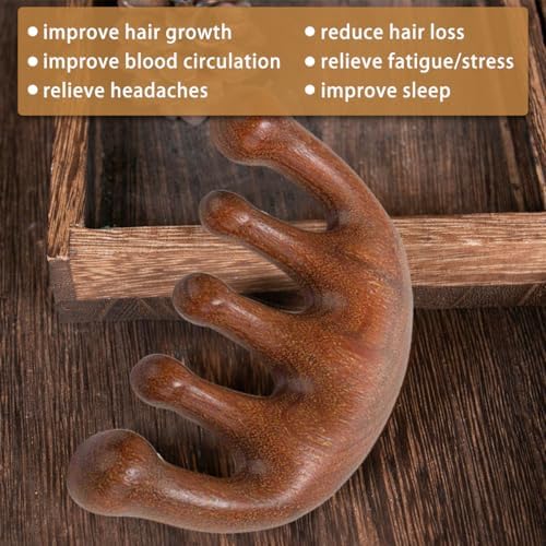 Loc Comb, 2 Pack Loc Wooden Massage Scalp Comb Gua Sha Brush for Retwist - Image 3