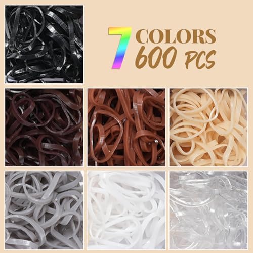 IKOCO 822PCS Hair Accessories for Girls, Elastic Hair Ties with Neutral Color Clips and Tools - Image 3