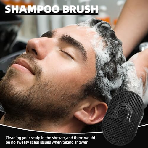 Soft 'N Style 2 Packs Pocket Palm Combs, Shampoo Comb, Massager Hair Brush Comb, Scalp Massager Brush Comb, Wave brush, Palm hair brush (Black) - Image 6