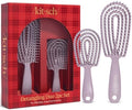 Kitsch Flexi Flow Duo Detangler Brush, Hair Brushes For Women- Soft Violet by Kitsch