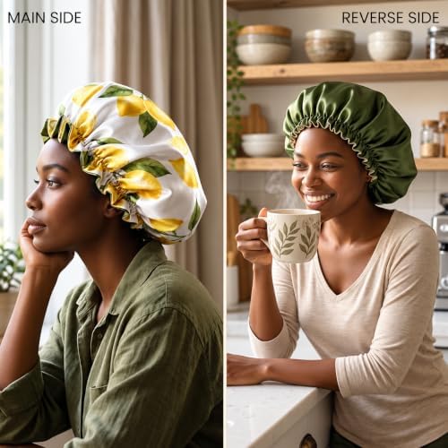 Silk Satin Hair Bonnet for Sleeping Reversible - Image 2