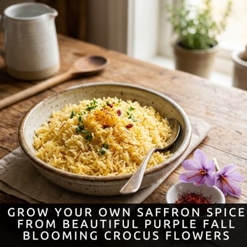20 Saffron Crocus Corms | Fall Planting Crocus sativus | Purple Fall Blooms - Image 6