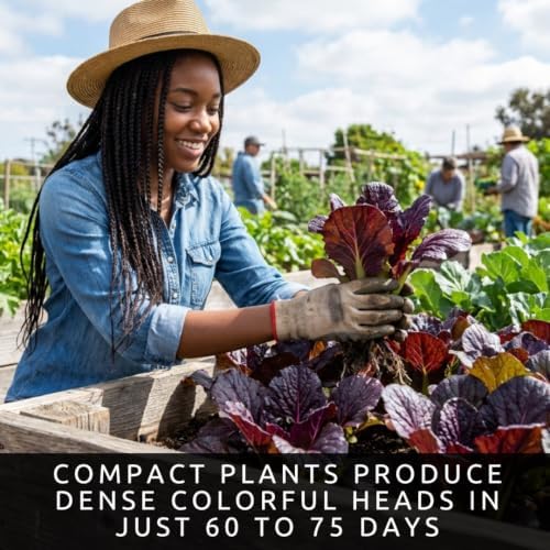 Red Chinese Cabbage Seeds for Planting | Crisp Heirloom Heads | 100 Seeds - Image 2