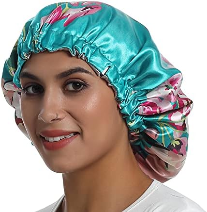 Satin Bonnet Silk Sleep Cap,Hair Bonnet for Braids Curly Hair by SAYMRE