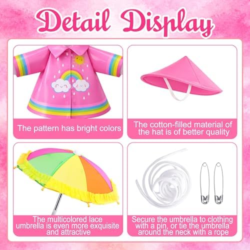 DECOHS 3 Pcs Raincoat Porch Goose Outfits, Summer Lawn Goose Statue Cloth - Image 3