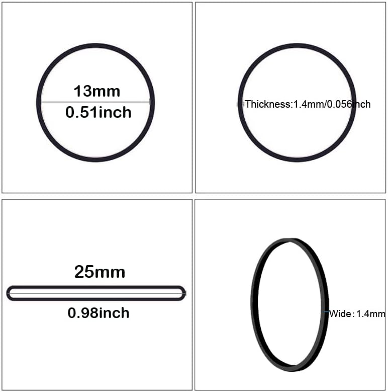 AIWOQI Rubber Bands Mini 2000pcs Rubber Band Black 0.5inch Small - Image 2