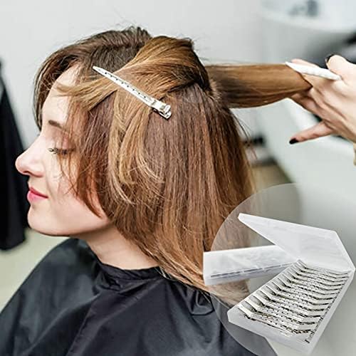 HiJeaton 24Pcs Metal Duck Billed Hair Clips for Women Styling Sectioning, Silver Hair Pins for Long Hair, Alligator Curl Loc Clips for Thick Hair Roller, Salon, Bows DIY - Image 6