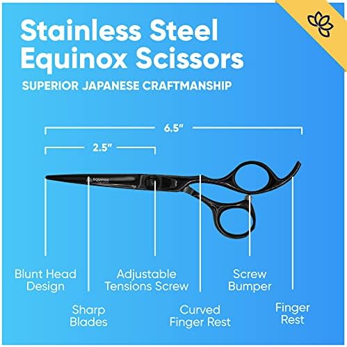 Equinox Razor Edge Series Professional Hair Scissors - 6.5� Premium Japanese Stainless Steel Hair Cutting Scissors, Hair Shears, Hair Razors for Hair Cutting, Barber Accessories & Hair Salon Supplies - Image 2