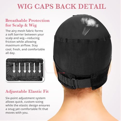 Wig Caps for Women Non Slip - All-in-1 Wig Cap for Lace Front Wigs - Image 4