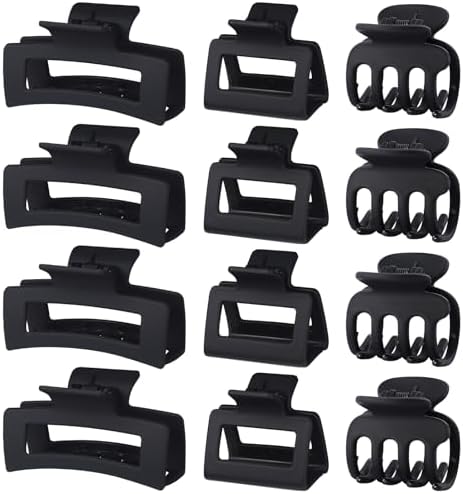 SMKSL 12 Pcs Hair Claw Clips for Women & Girls 3 Styles Hair Accessories by SMKSLHAIRCLAWCLIP