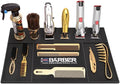 Magnetic Barber Mat for Station Barber Organizer Mat for Clipper Salon Station Tools with 6 Slots for Clippers Salon Barbershop Work Station Pads anti slip 19" X 12.5”-Black by IEBARBER