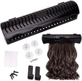 Hair Extension Holder Hair Extension Style Caddy Designed to Hold Clip-Ins, Tape-In’s, Micro Bundles and Sew-In Wefts While You Color, Wash, Style, Pack and Store (Black) by IEBARBER