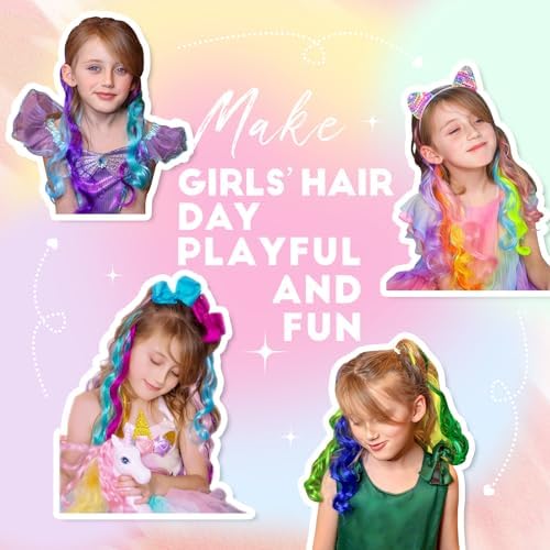 Dreamlover Colored Hair Extensions for Girls, 24 Pieces - Image 4