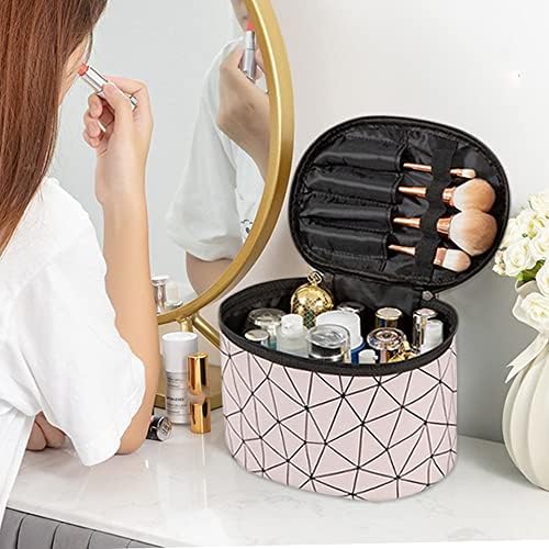 Portable Wig Storage Box - Hair Extension Accessories Carrying Travel Case Makeup Tool Organizer to Store Hairpieces, Decorations, PINK - Image 5