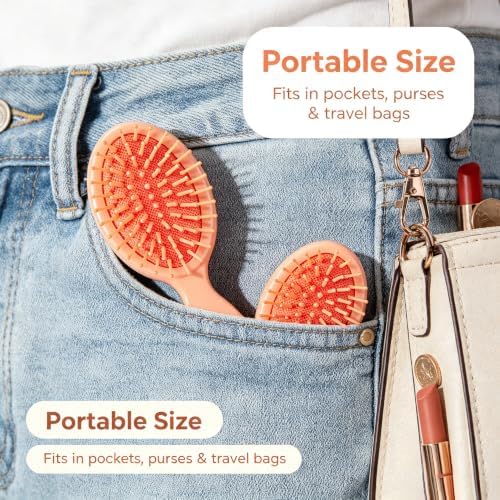 12 pcs Mini Hair Brush,Travel Detangling Brush - Image 3
