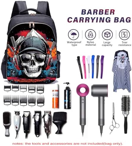 Large Barbers bags for Clippers and Supplies Makeup Backpack Bag Organizer for Hairstylists Bookbag for Travel Tools Bag for Men - Image 6