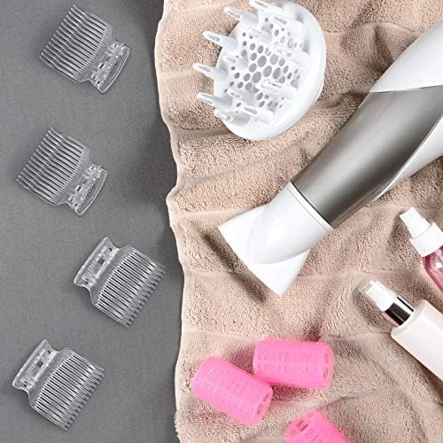 Syhood 12 Piece Hot Roller Clips for Women Girls Hair Curler Claw Clips Replacement Roller Clips Transparent (6 x 5 x 4 cm or 2.36 x 1.97 x 1.57 inch) - Image 7