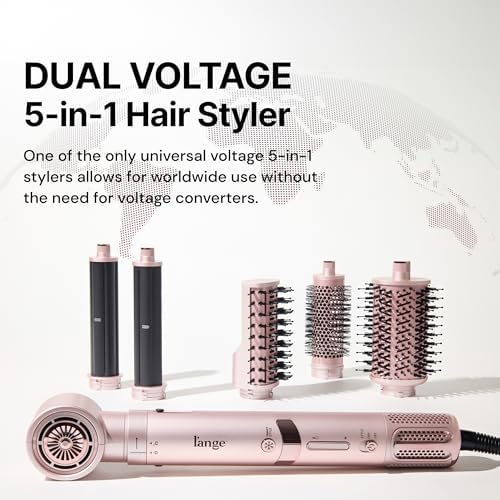 L'ANGE HAIR TurboStyle 5-in-1 Air Styler & Hair Dryer, Auto-Curlers, Blush - Image 3