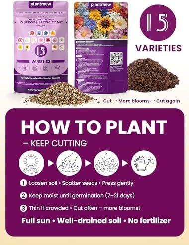Wildflower Seeds Cut Flower Mix 4 oz - 15 Varieties, Over 30,000 Seeds - Image 6