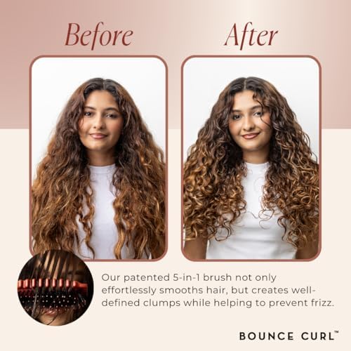 Bounce Curl Define EdgeLift Brush, 5-in-1 Styling Tool, Defined Curls, Teal - Image 4