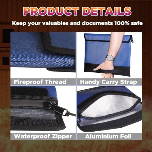 4200°F Fire Proof Box Alternative, A4 Document Organizer & Paper Safe - Image 4