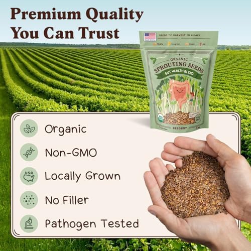 Seedboy Organic Non-GMO Sprouting Seeds (Gut Health Blend) - Image 6