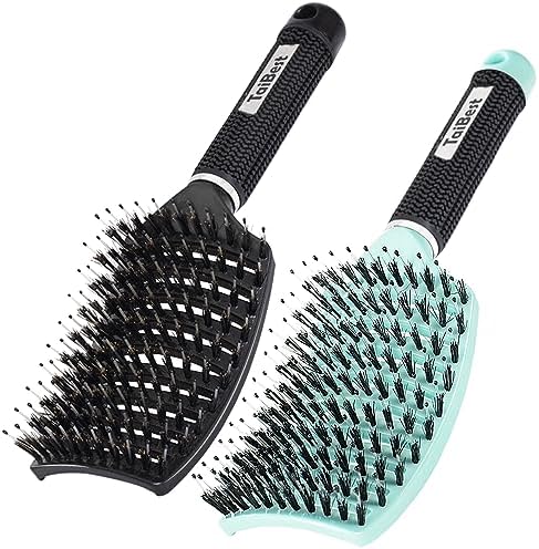Boar Bristle Hair Brush Set – Wet/Dry Detangler for All Hair Types by TaiBest