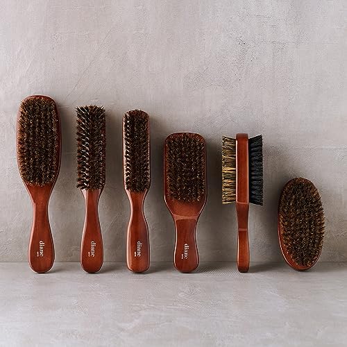 Diane Premium 100% Boar Bristle Wave Brush for Men, Wood Handle - Image 5
