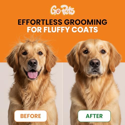GoPets Double Row Dematting Rake Undercoat Deshedding Tool for Dogs & Cats - Image 4