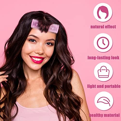 WILLBOND 8 Pcs Long Hair Rollers for Bangs Aluminum Core Curlers Thermal 4.1 x 1.2 Inch Self Grip Roller for Long and Medium Jumbo Hair Women Hairstyle(Pink) - Image 4