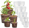 30 Pack 7/6/5/4/3 Inch Clear Nursery Pots for Plants, Flexible Plastic Plant Pots with Drainage Holes, Transparent Seed Starter Pots Variety Pack for Succulents, Seedlings, Flowers, Vegetable by RooTrimmer