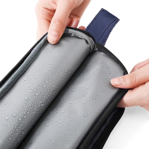 Shark Kids Toiletry Bag for Boys, Travel Toiletry Bag for Little Young Boys Waterproof Hanging Wash Bag Toddler Traveling Toiletries, Navy - Image 5
