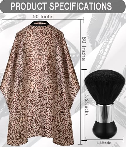 Professional Hair Cutting Cape with Neck Duster Brush, Salon Barber Cape, Hairdressing Accessories - Image 2
