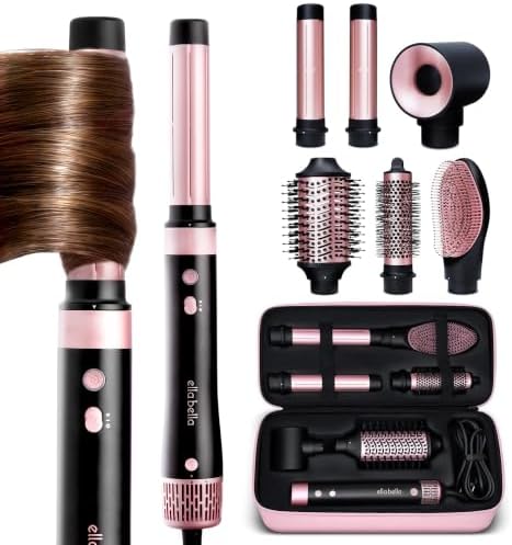 ELLA BELLA® 6 in 1 Professional Hot Air Styler & Straightener, Fast Drying by ellabella