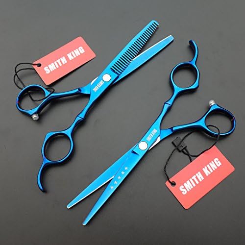 6.0 Inches Professional hair cutting thinning scissors set with razor (Blue) - Image 3