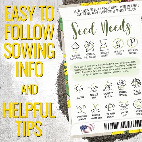 Seed Needs Flower Seeds to Plant Black Eyed Susan - 1.5 Ounce Bulk Pack - Image 2
