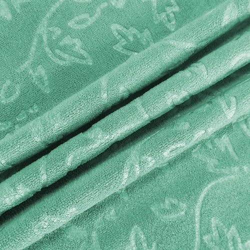 JML Microfiber Bath Towels Set, 2 Pack, 30" x 60", Green-Floral Embossed - Image 3
