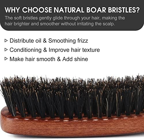 BESTOOL Hair Brush, Boar Bristle for Women Men, Detangling & Styling, Natural Bristles for Thin, Fine Hair - Image 2