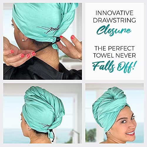 THE PERFECT HAIRCARE Microfiber Hair Plopping Towel Set – Super Absorbent Anti-Frizz Hair Drying Wrap + 2 Curl Scrunching Towels – Fast Drying, Lightweight Wrap for Women, Girls & All Hair Types - Image 4