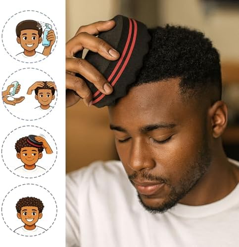 Hair Twist Sponge – Double-Sided Barber Tool for Afro Coils, Dreads, Curls & Waves, Unisex Styling for Short or Long Hair (1 Pack) - Image 6