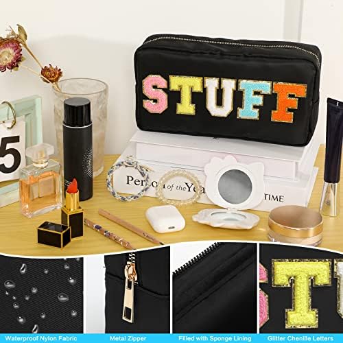 DYSHAYEN Small Cosmetic Bag, Black Stuff - Image 3