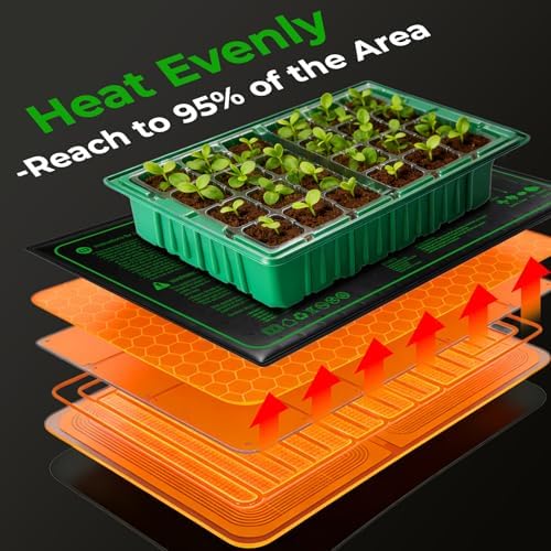 Seedling Heat Mat - KOKOPRO Durable Waterproof Heat mat for Plants Warm Hydroponic Heating Pad for Indoor Home Gardening Seed Starter 10" x 20.75" - Image 4