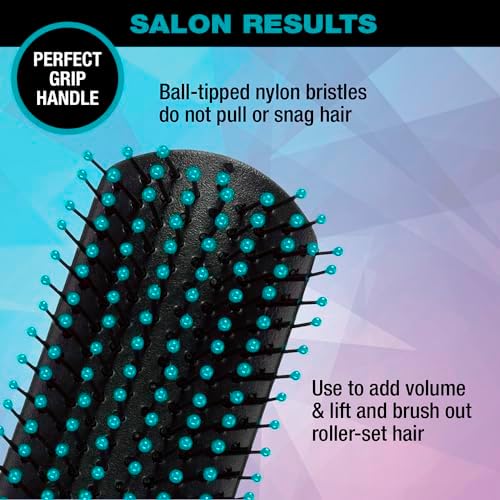 Conair Salon Results Hairbrush for Men and Women, Hairbrush for All Hair Types with Nylon Bristles (Pack of 2) - Image 2