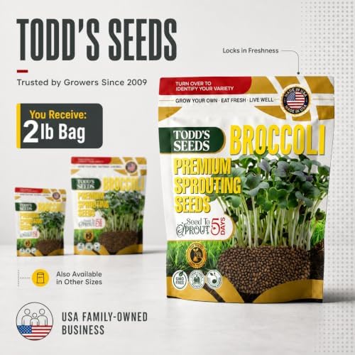 Broccoli Sprouting Seeds, 2 lb Bulk - Non-GMO - Image 2