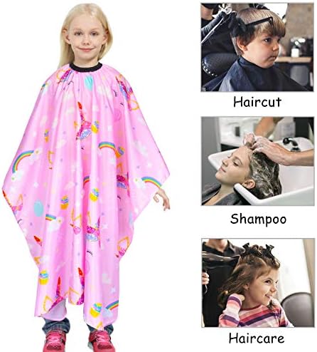 Kids Haircut Cape Waterproof Barber Cape Cover, Unicorn Hair Cutting Cape for Girls with Adjustable Snap Closure (Unicorn) - Image 5