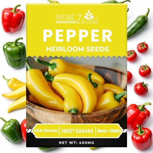Sweet Pepper Seeds for Planting, Sweet Banana Pepper Seeds, Pepperoncini, Sweet Cherry Pepper Seeds, California Wonder Bell Pepper, and Anaheim, Heirloom Pepper Seed Assortment, Non-GMO - Image 3