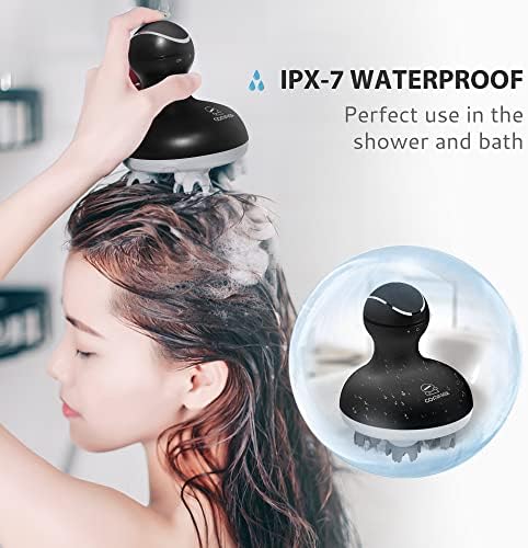 COMFIER Electric Scalp Massager, Waterproof Head Massager with Mutlti-Modes Vibration, Handheld Portable Head Scratcher for Hair Growth, Dog Cat Massager for Deep Clean and Stress Relax - Image 3