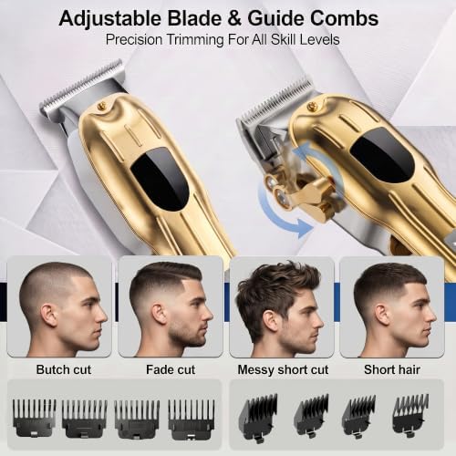 SHYEEH Hair Clippers for Men Set, Hair Trimmer & Beard Trimmer for Men Set - Image 6